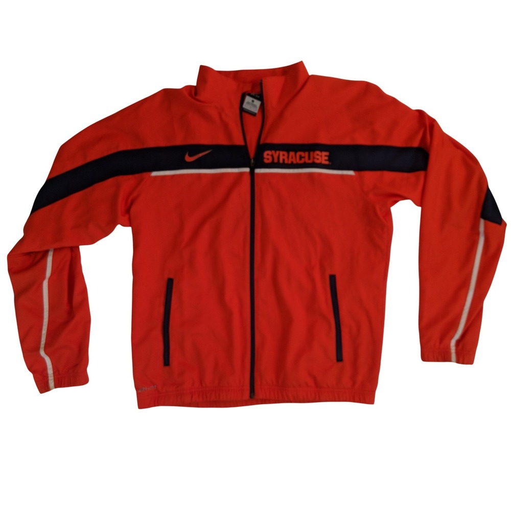 Nike Syracuse Orange Elite Dri-FIT‎ Track Jacket Mens Large Full Zip Orange Navy